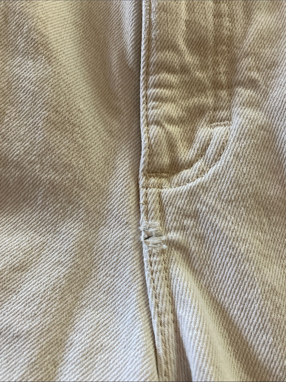 LLBEAN men’s 32-29 cream classic 5 pocket fleece lined jeans outdoors work wear - Picture 7 of 8